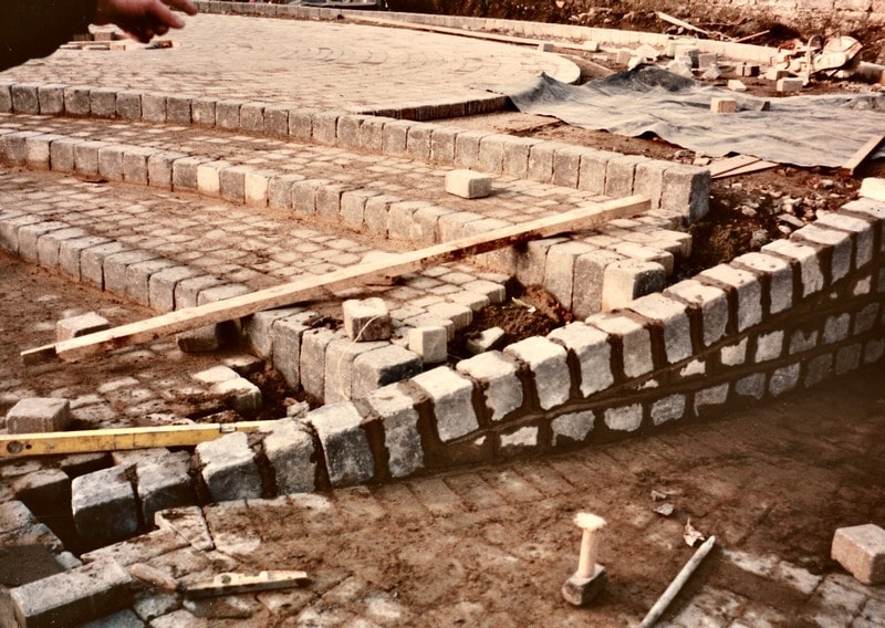 Paving under construction