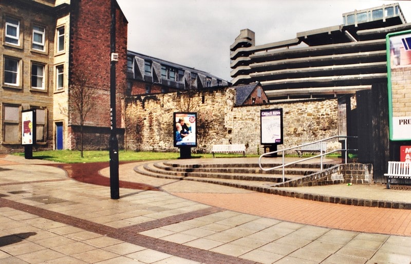 Urban space just after completion