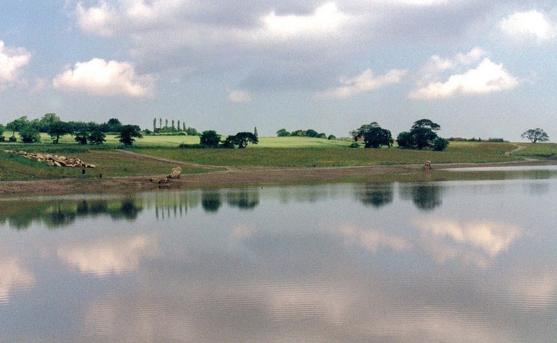 View of the lake, now filled
