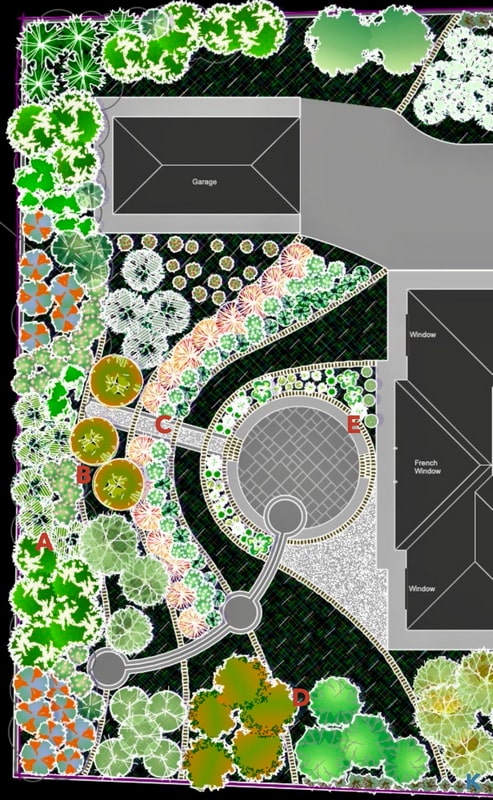 Concept drawing for sloping site