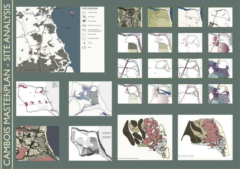 Cambois masterplan with site survey and context